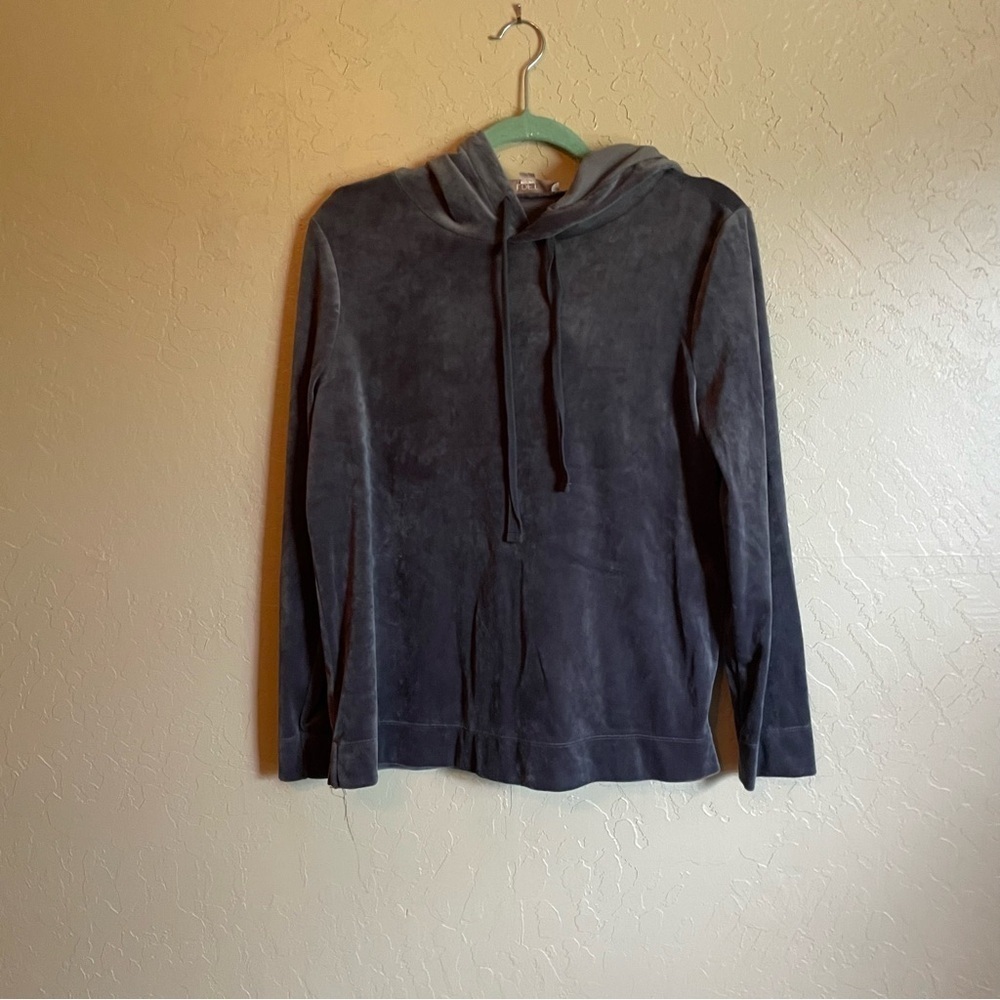Loft Grey Velvet‎ Hoodie - Picture 2 of 6